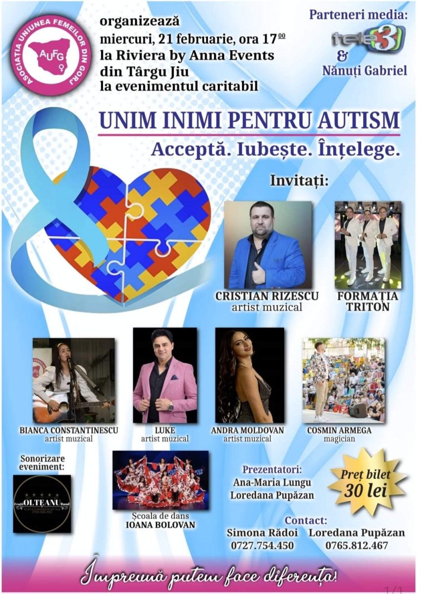 Cristian Rizescu cântă la Târgu Jiu pentru un eveniment caritabil